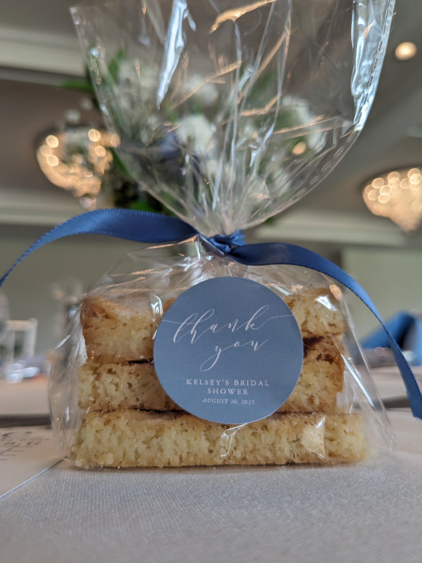 20 Personalized Baggies with Sticker and Ribbon