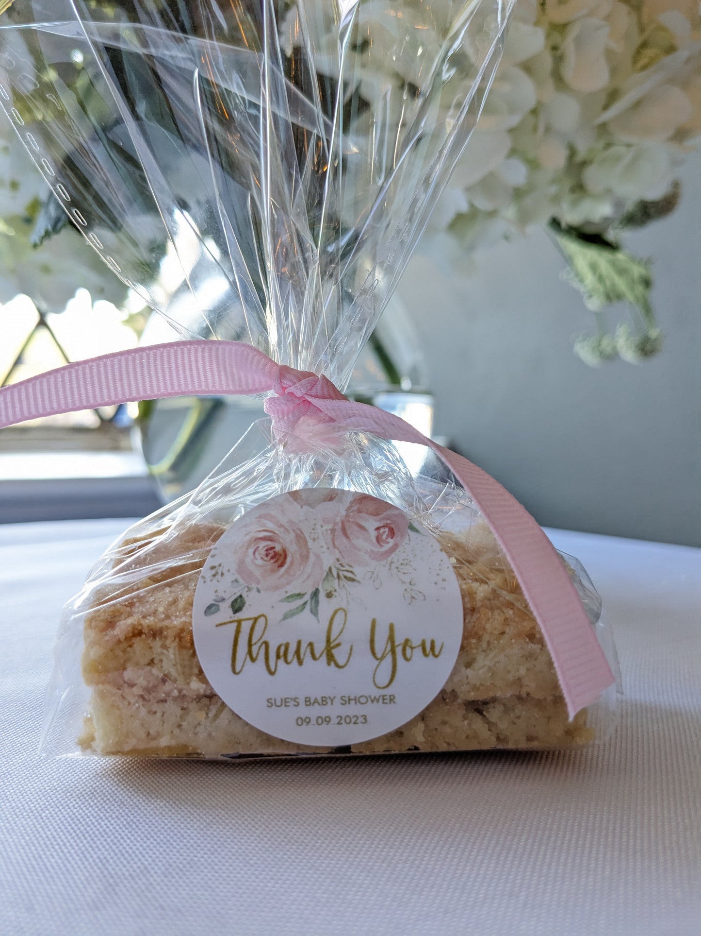 20 Personalized Baggies with Sticker and Ribbon