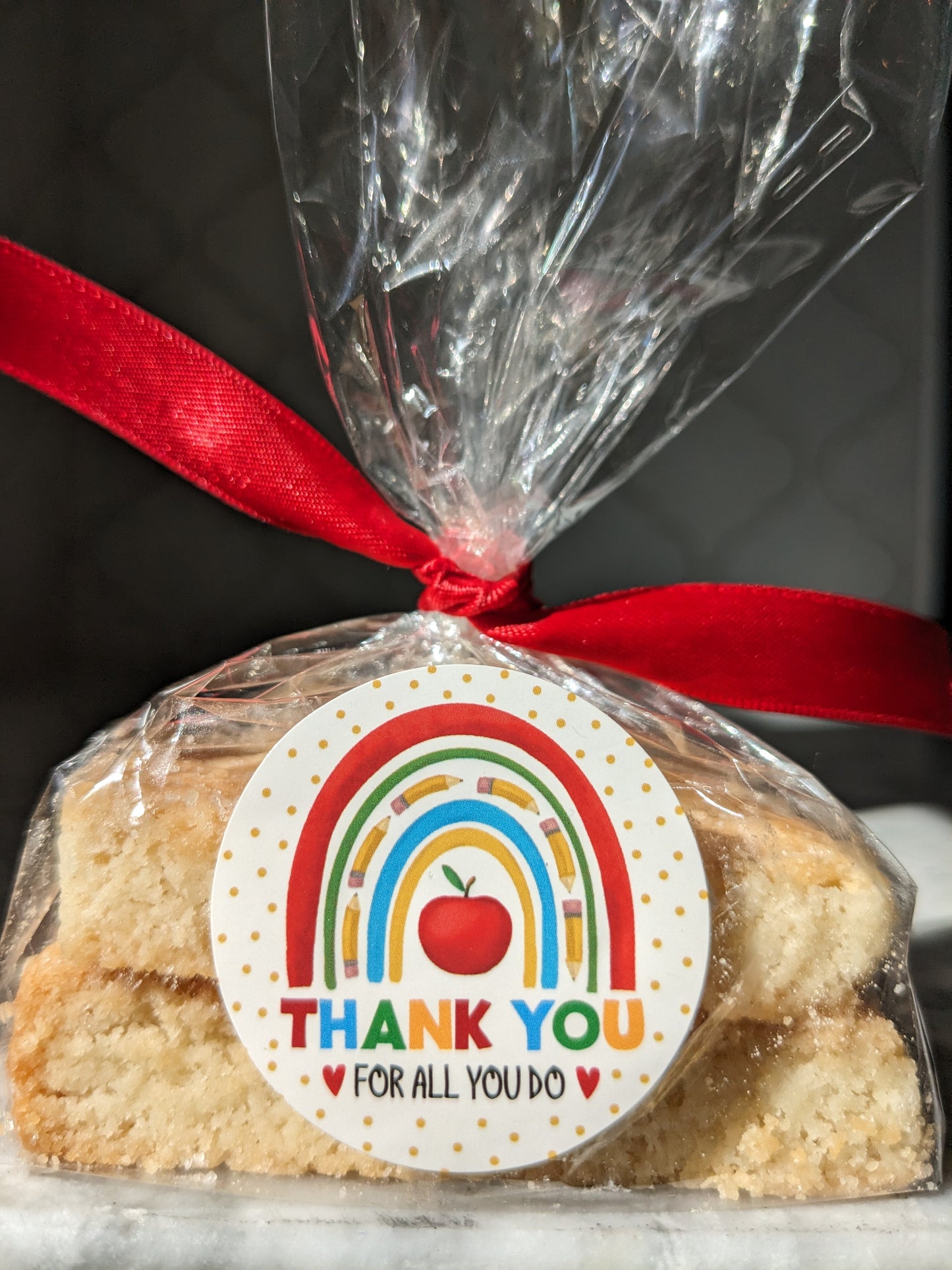 10 Baggies- Thank You Sticker with Ribbon