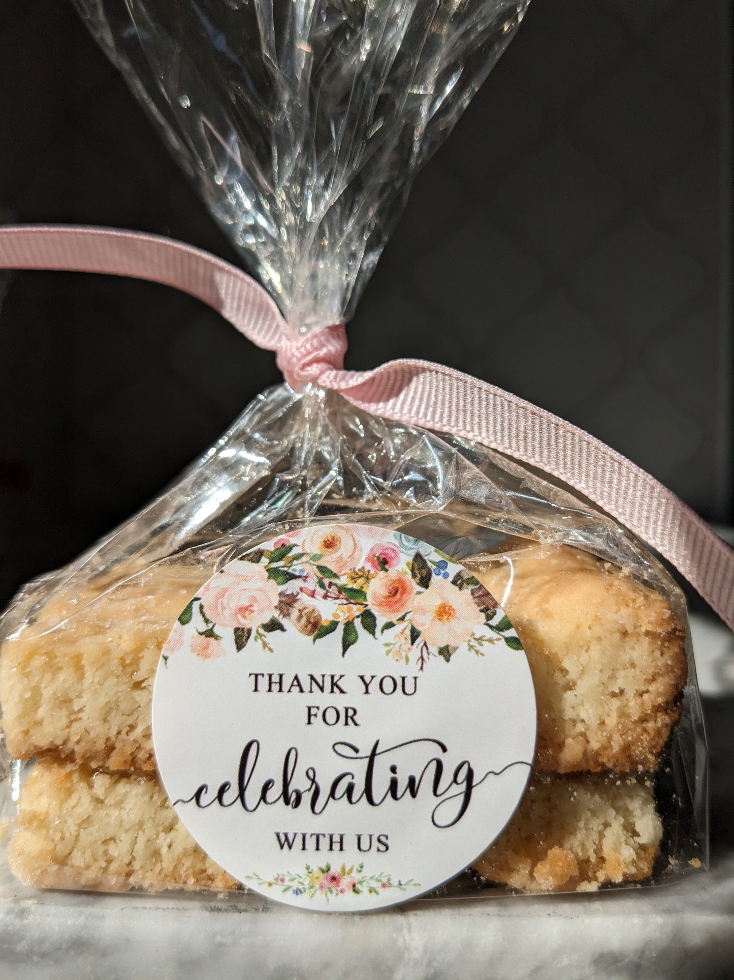10 Baggies- Thank You Sticker with Ribbon