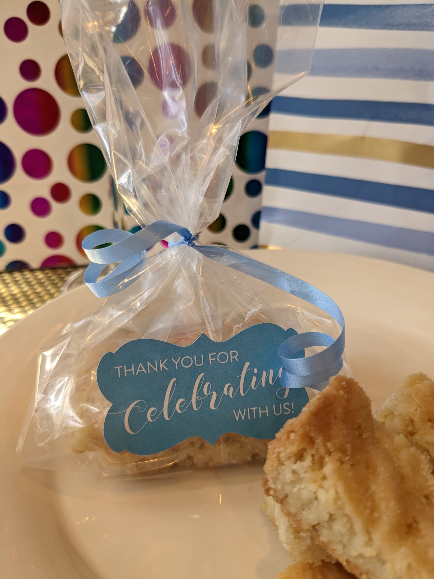 10 Baggies- Thank You Sticker with Ribbon